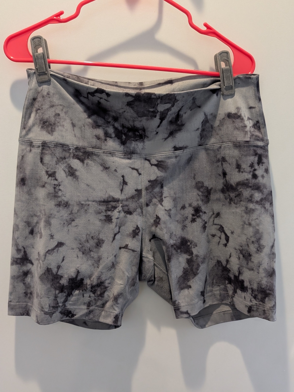 NOBULL Gray Tie-Dye High-Rise Bike Shorts